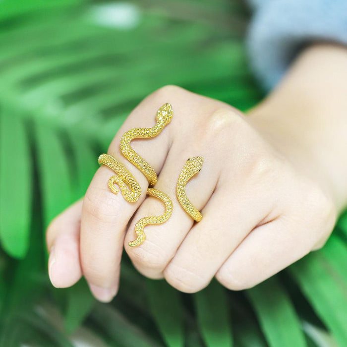Exaggerated Retro Snake Ring