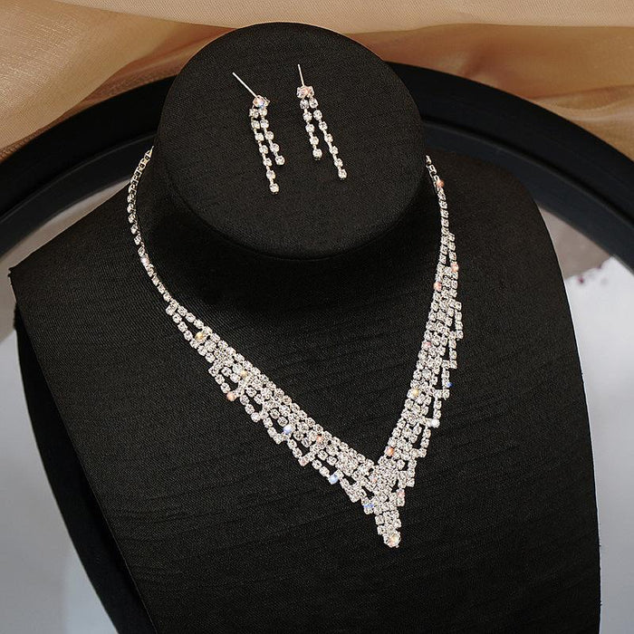 Simple and Fashionable Female Jewelry Necklace Earring Set