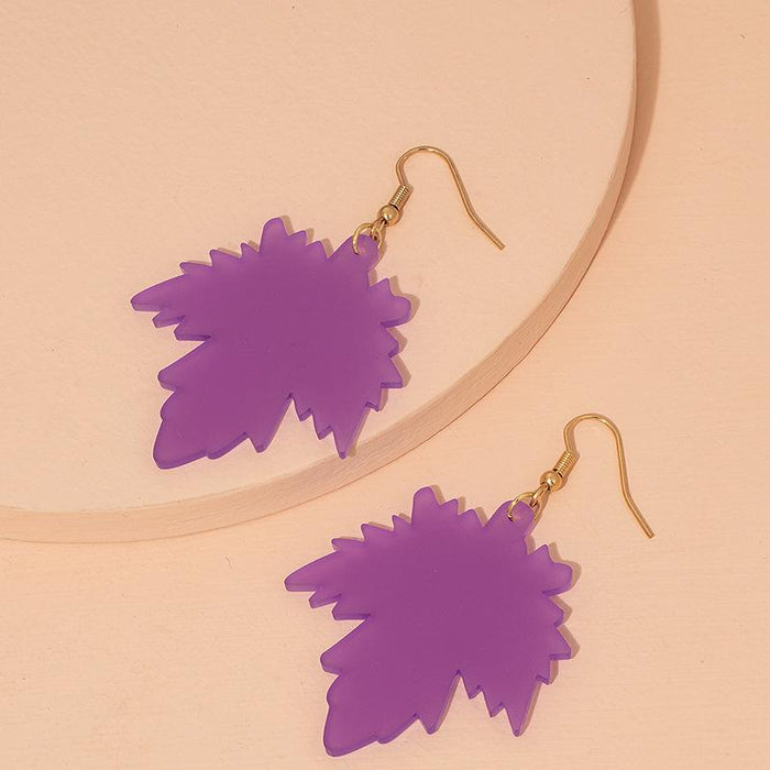 New Exaggerated Pop Maple Leaf Women's Earrings