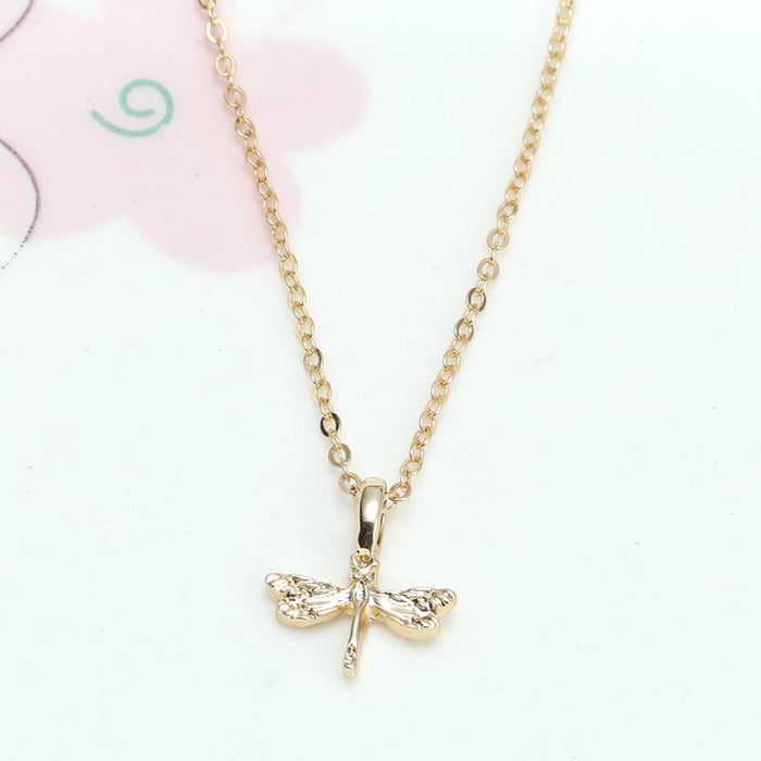 Dragonfly Necklace Animal Dragonfly Card Clavicle Chain