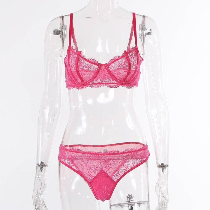 Women Fashion Lace Stitching Underwear Sexy Lingerie Set
