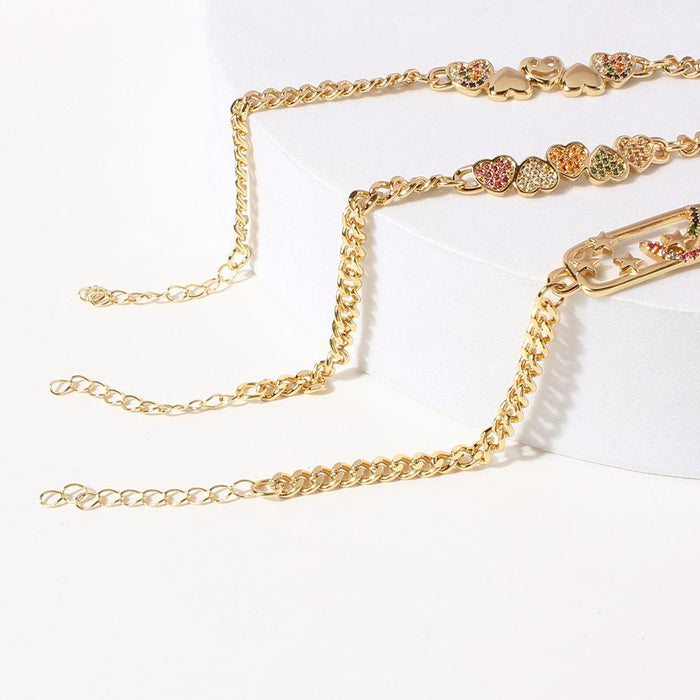 Simple Fashion Heart-shaped Color Women's Bracelet Accessories