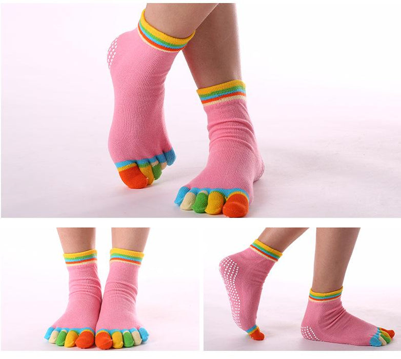 Cotton Yoga Cute Five-finger Socks