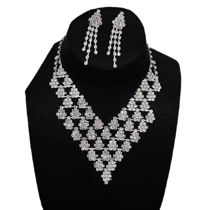 New Female Jewelry Necklace Earring Two Piece Suit