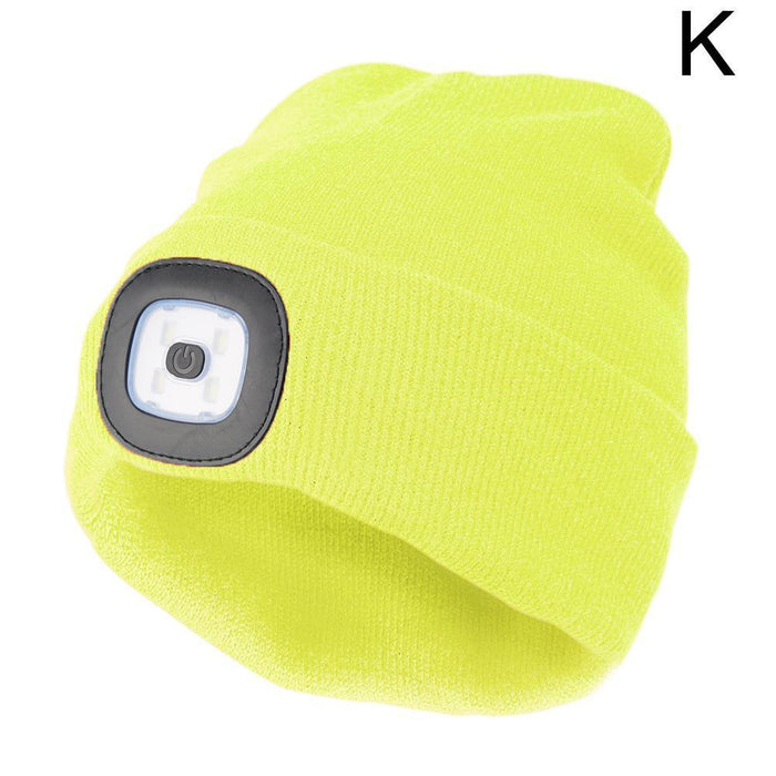 Rechargeable Usb Led Light Keep Warm Beanie
