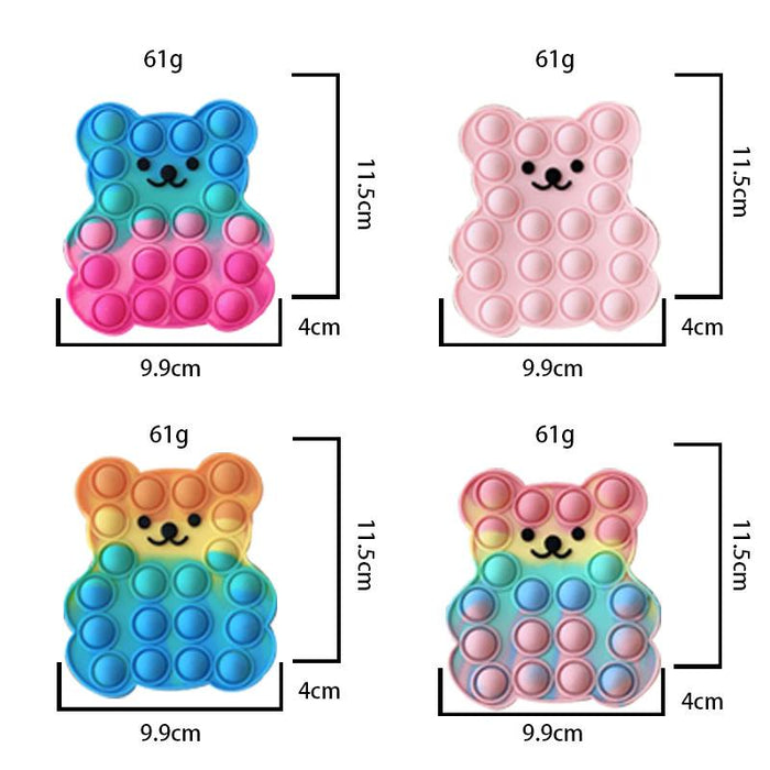 Children's bear soft silicone decompression toy