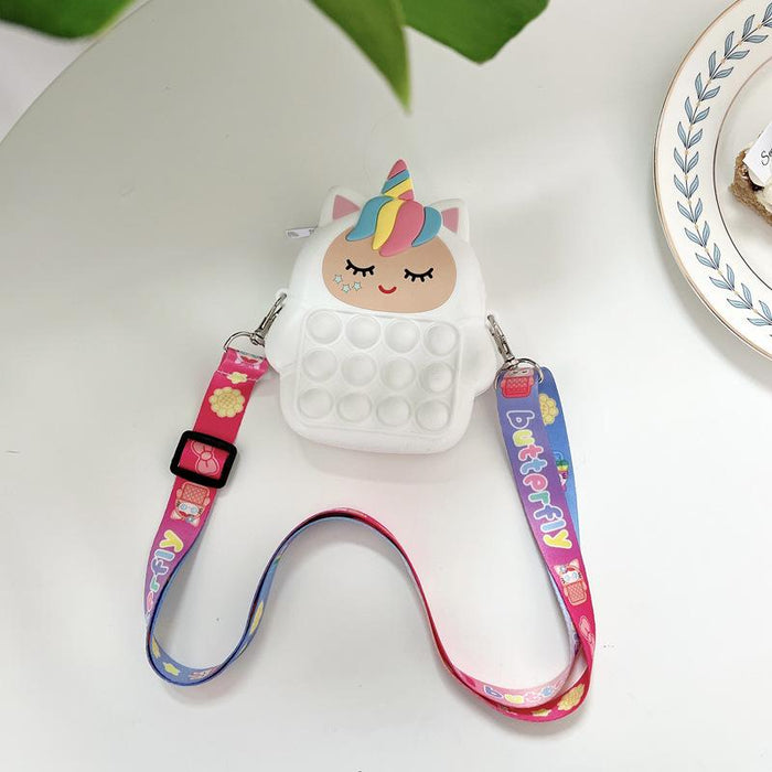 Rainbow Cloud Coin Purse Toy Silicone Diagonal Span