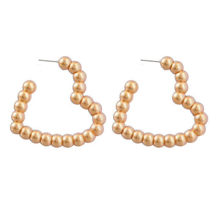 Simple Geometric Love Pentagram Heart-shaped Earrings