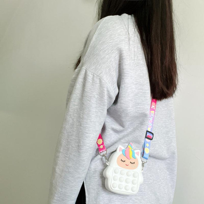 Rainbow Cloud Coin Purse Toy Silicone Diagonal Span