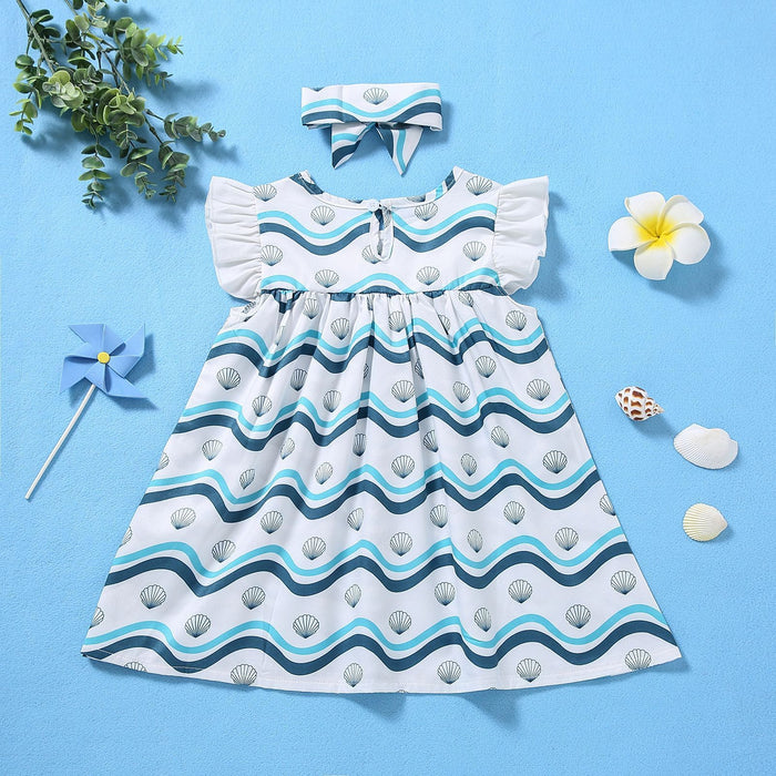 Girls sleeveless Ruffle Dress children's wear