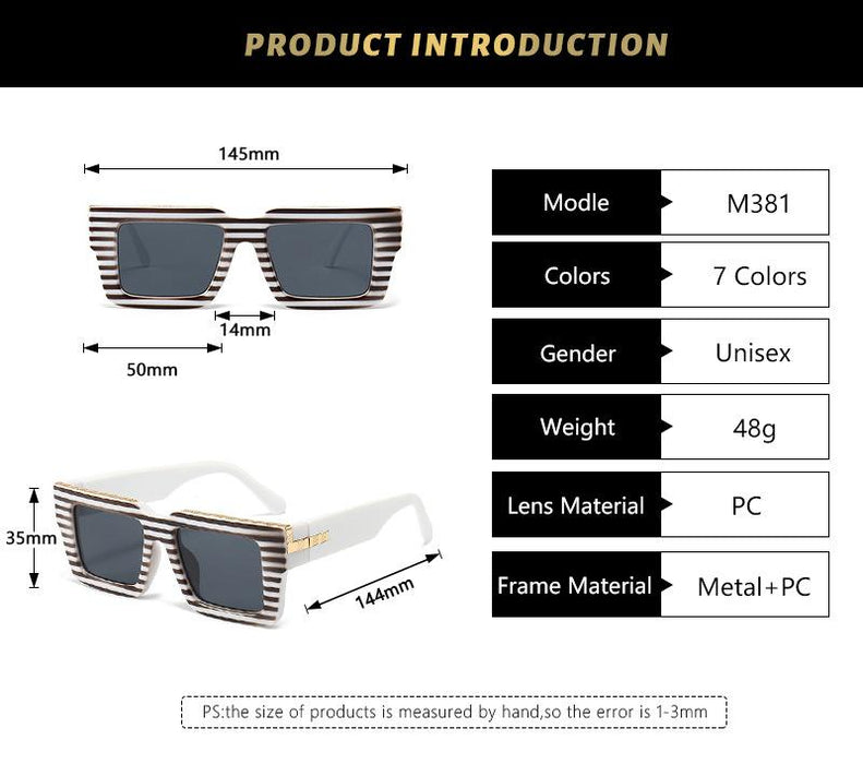 Contrast box sunglasses and sunglasses