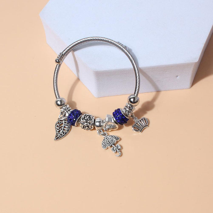 New Creative Butterfly Owl Cross Pendant Bracelet Accessories
