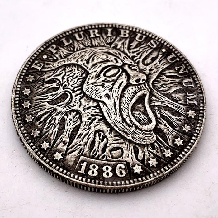 Skull Collectible Wanderer American God Eye Animal Souvenir Coins