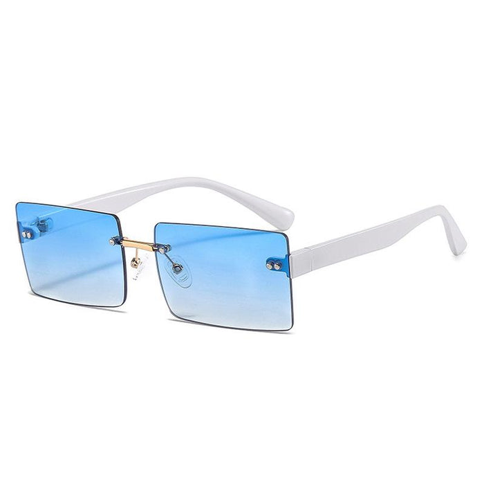 Square frameless colour candy Sunglasses