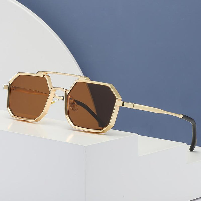 Steampunk Sunglasses Polygon Frame Sunglasses