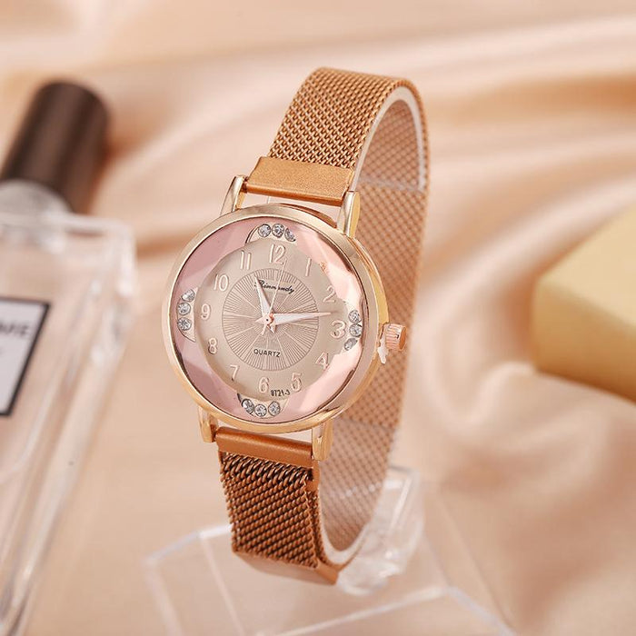 New Magnet Watch with Diamond Inlaid Digital Pattern Magnet Llz22232