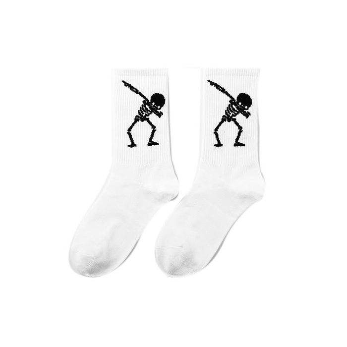 Funny Men Hip Hop Skeleton Socks