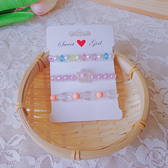 Children's Bracelet Set Beaded Princess Jewelry