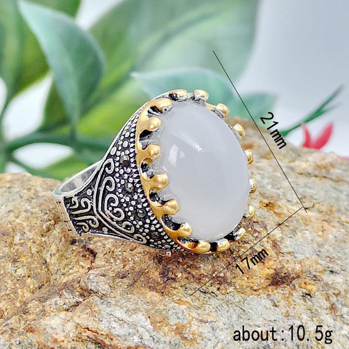 Vintage Personalized Creative Carved Crown Ring