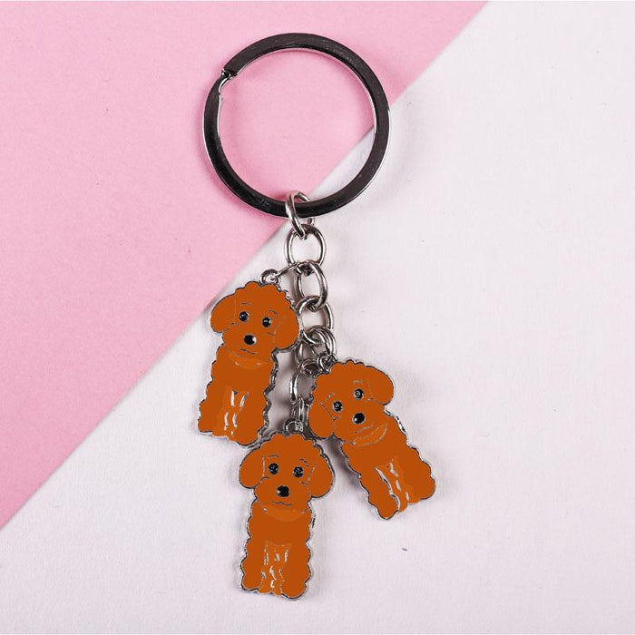 Creative Cartoon Pet Dog Car Key Ring Keychain