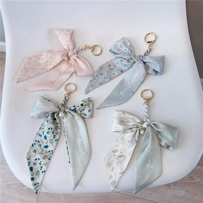 Bow Keychains Creative Tie Knot Car Key Ring Package Pendant