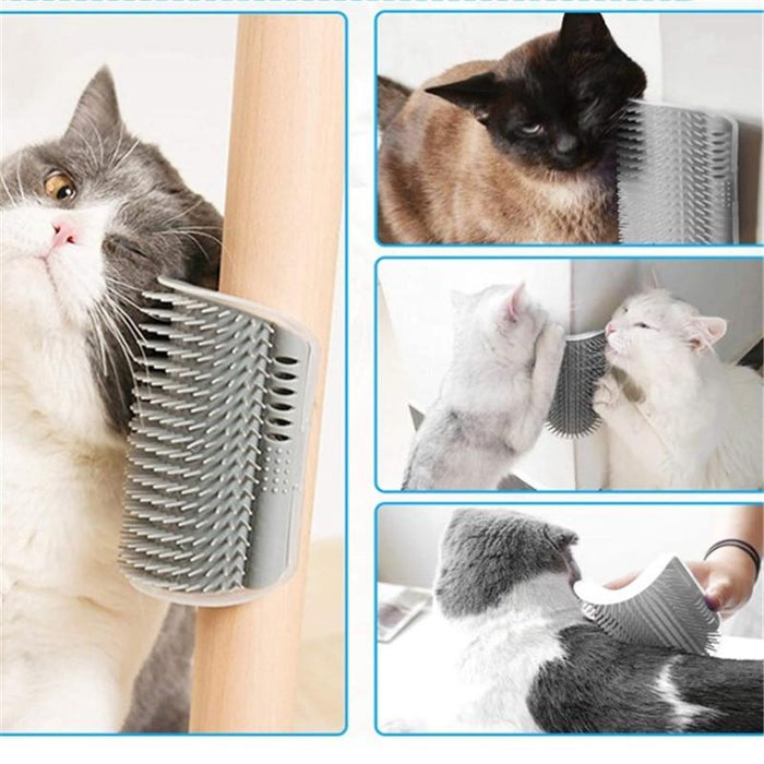 Soft cat corner massage cat brush brush face