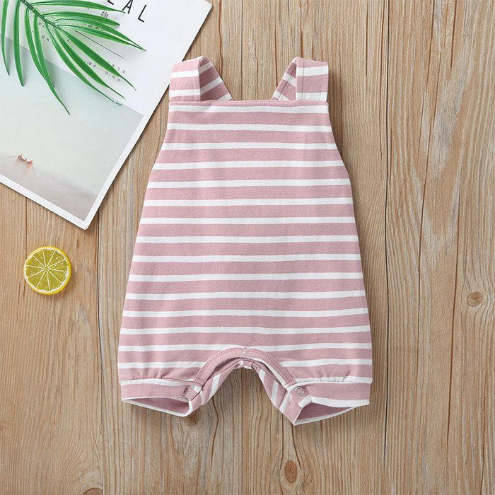 Boys and Girls Newborn Sleeveless Striped Bodysuit