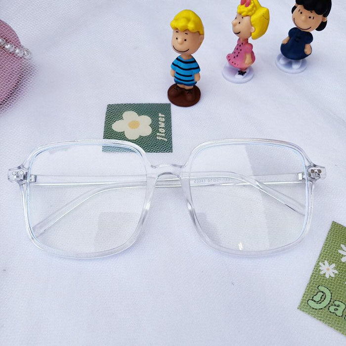 Blue Light Proof Square Eye Protection Large Frame Glasses