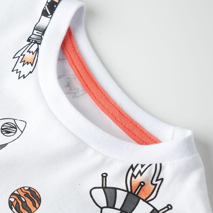 Boys' cotton cartoon short T shorts two piece set