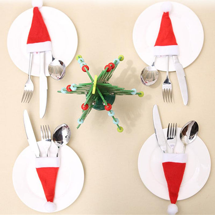 10 PCS Christmas Tableware Holder bags