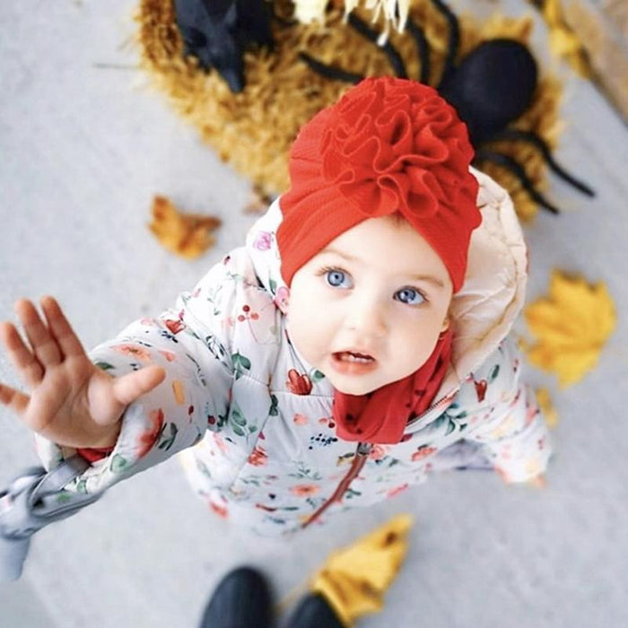 Cute Flower Baby Girl Indian Hat Infant Headwrap