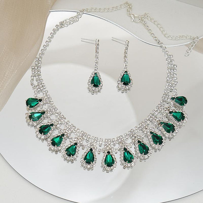 Personalized Fashion Female Jewelry Necklace Earrings Two Piece Set