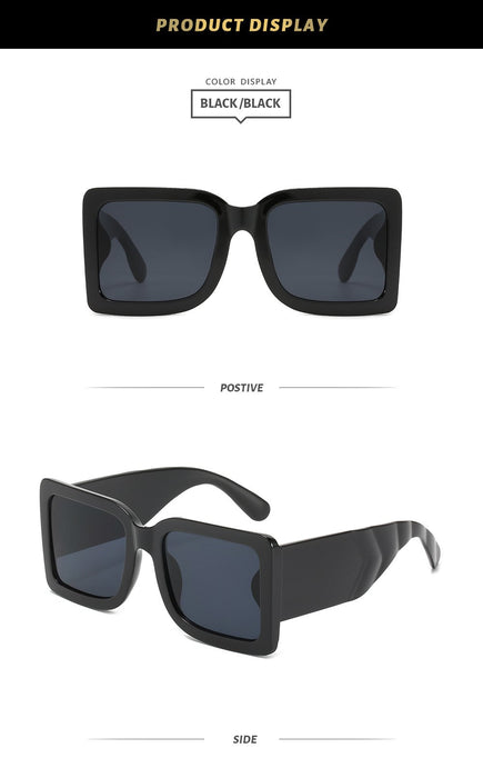 Sunglasses square large frame UV protection