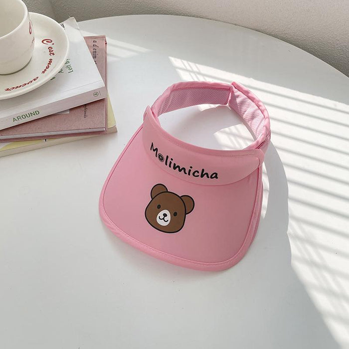 Summer Cute Cat Ears Children‘s Wide Brim Sun Hat