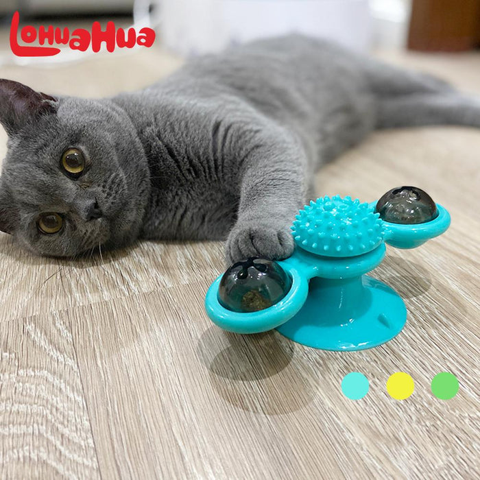 Cat Pinwheel Toy Funny Massage Rotary Cat Toy