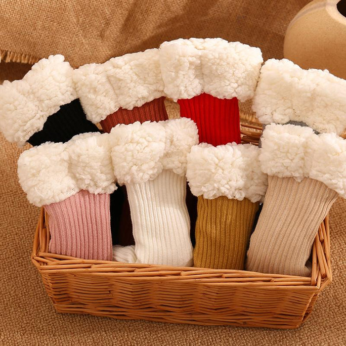 Winter Baby Solid Tincken Socks For Girls Boys