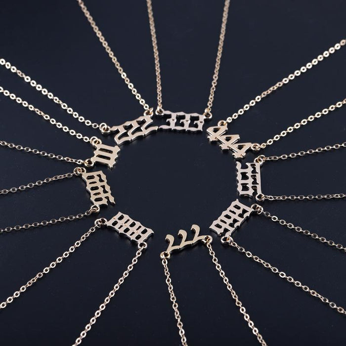 Stainless Steel Chain Vacuum Plated Digital Card Clavicle Chain
