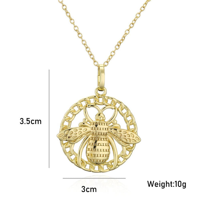 Vintage Bohemian Style Bee Pendant Necklace