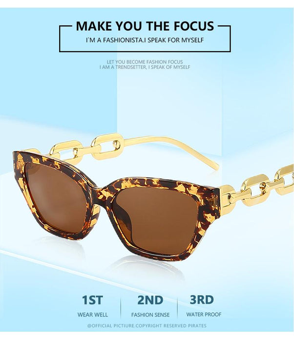 Chain hip hop square Sunglasses