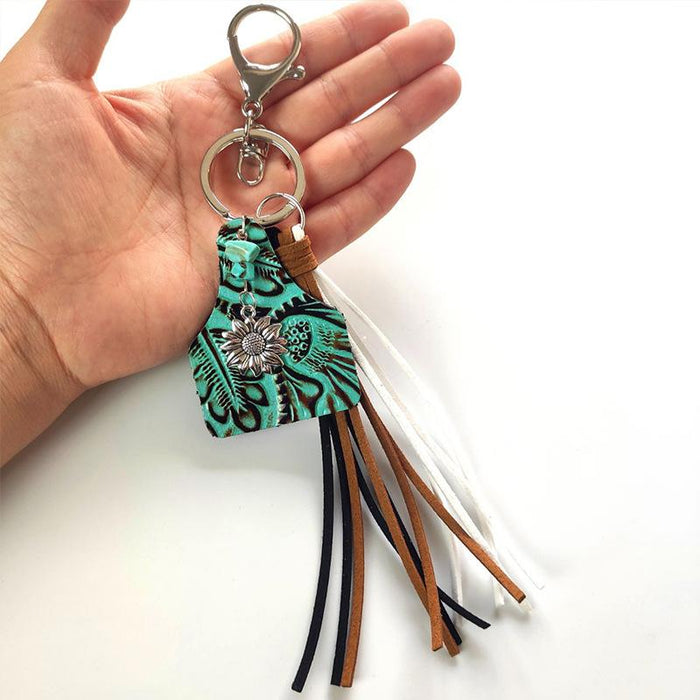 Western style keychain tassel handmade personalized jewelry