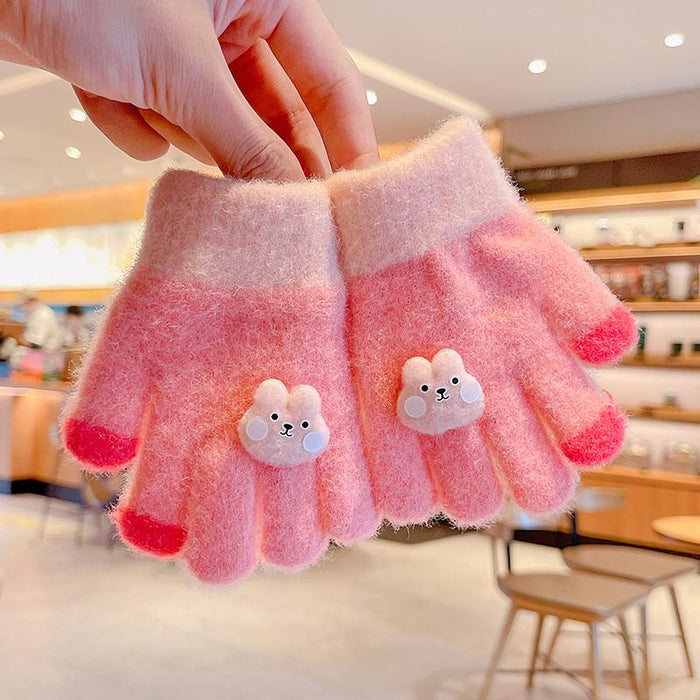 0-3 Years Old Winter Baby Cute Knitting Cartoon Gloves