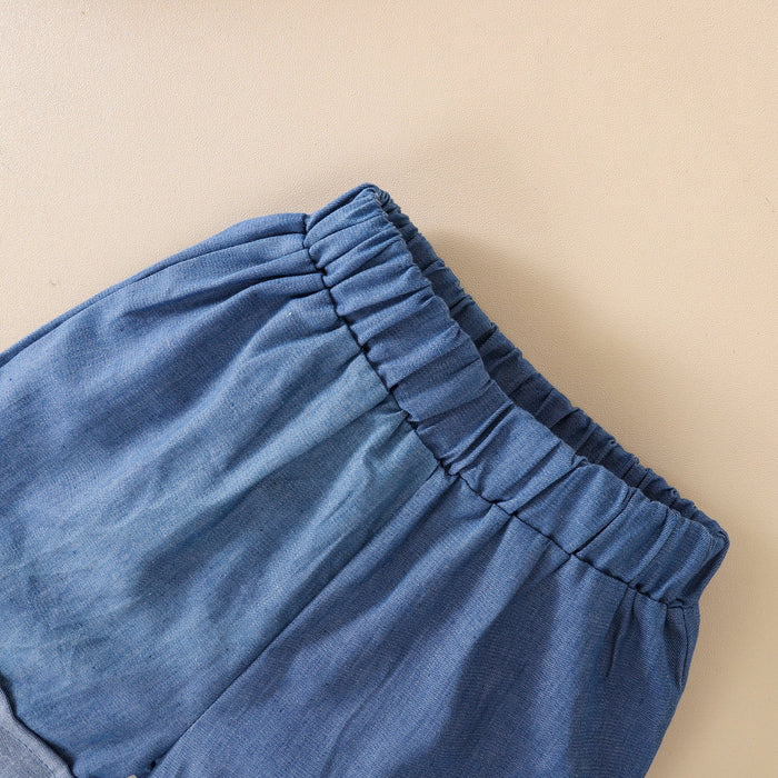 Sunflower sleeveless top jeans two piece set