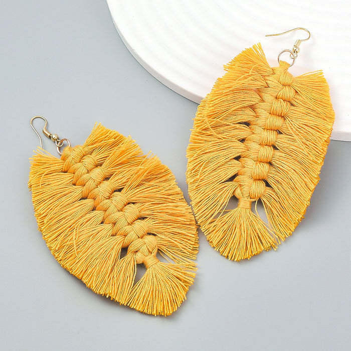 Women's Bohemian Style Hand Woven Color Matching Earrings