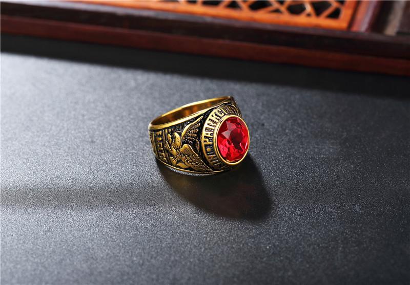 Eagle Military Ring Retro Titanium Steel Ring