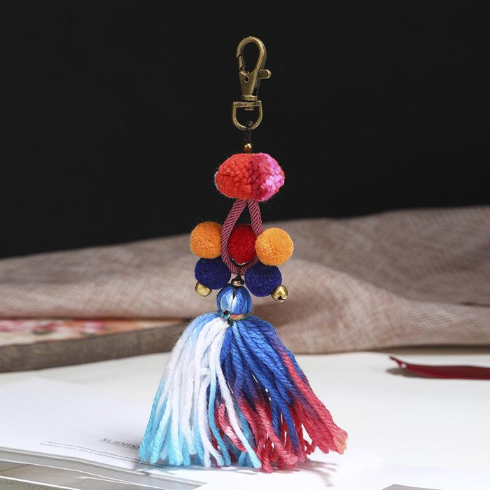 Bohemian Handmade Tassel Pendant Bag Keychains
