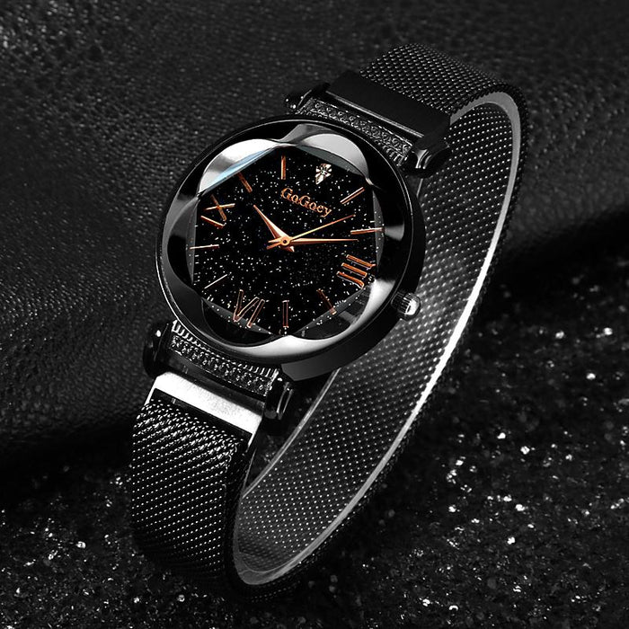 Luxury Womens Watch Personality Romantic Magnet Band Ladies Fashion Wristwatch