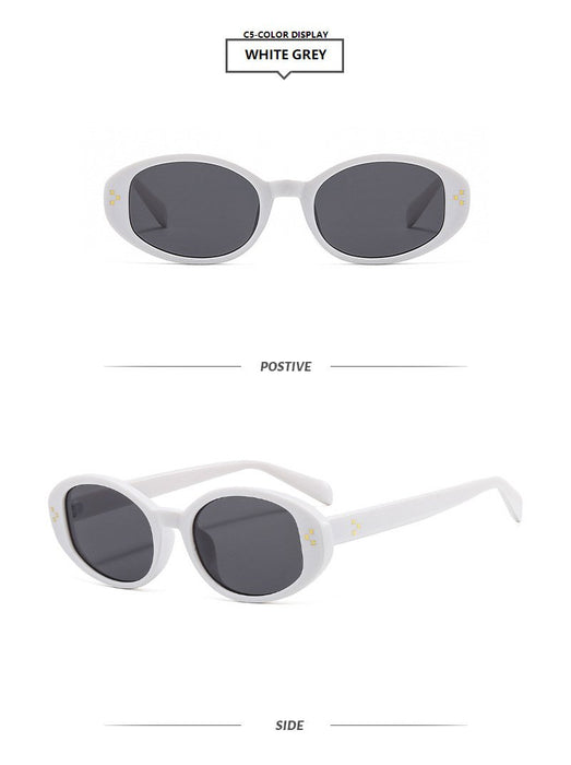 Rice nail oval small frame sunglasses