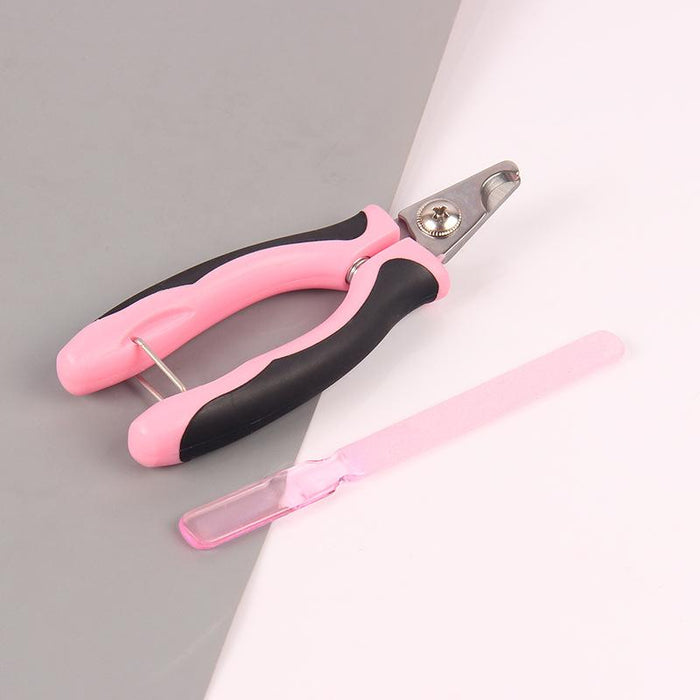 Pet nail scissors stainless steel with file