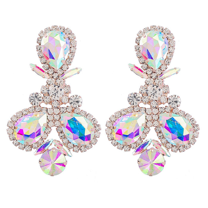 Fashion Rhinestone Multi-layer Claw Chain Earrings