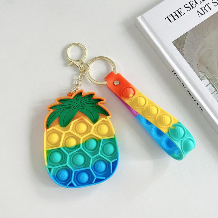 Silicone Waterproof Fruit Decompression Toy Pendant Ornament